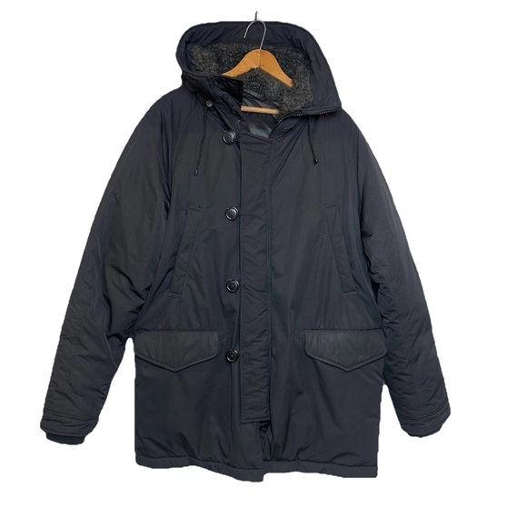 Uniqlo Down Filled Oversize Parka Coat Black Hooded Warm Winter Women’s Size 4 - Picture 2 of 15